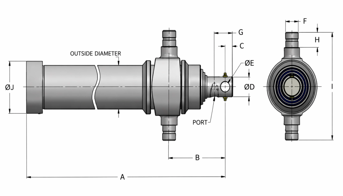Ters Teleskopik Silindirler TC-2100PSI boyutları